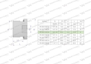 Korek hydrauliczny calowy (na imbus) 3/8" BSP ED Waryński 