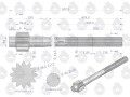 Półoś st. typ 12 zębów C-360 ORYGINAŁ URSUS-8766