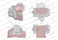 Wspornik napędu pompy hydraulicznej kompletny do C-360 WARYŃSKI-36366