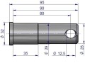 Sworzeń wspornika cięgieł dolnych C-360-5776