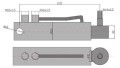 Cylinder hydrauliczny, siłownik wspomagania układu kierowniczego MF3 Kraj 7009031M1 (SMT1R.40.22.140-00)-7187