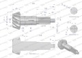 Wałek atakujący z kołem talerzowym C-385 śruby M12 80170989 WARYŃSKI-40127