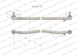 Drążek kierowniczy 1391mm 82185C1 WARYŃSKI