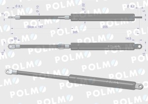 Siłownik podnoszenia maski John Deere AL78435 POLMO