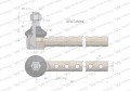 Przegub kierowniczy 322mm AR27350 WARYŃSKI-20642