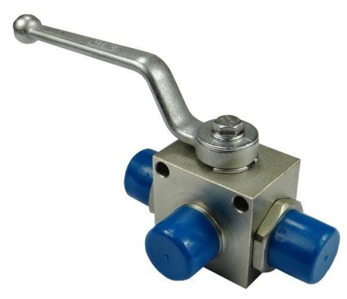 Zawór kulowy hydrauliczny 3-drożny M22x1.5 z otworami montażowymi-11637