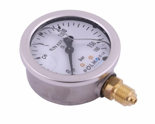 Manometr glicerynowy M63 0-160 bar dolne przyłącze G1/4" POLMO-15062