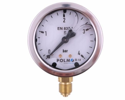 Manometr glicerynowy M63 0-4 bar dolne przyłącze G1/4" POLMO-15047
