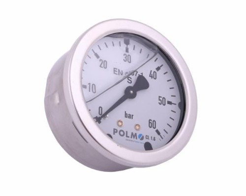 Manometr glicerynowy M63 0-60 bar tylne przyłącze G1/4" POLMO-15086