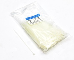 Opaski kablowe 2.5 x 120mm 200 szt w worku  jasne odporne na UV