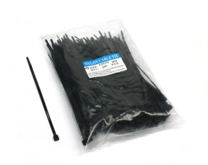 Opaski kablowe 3.5 x 150mm 200 szt w worku  czarne odporne na UV