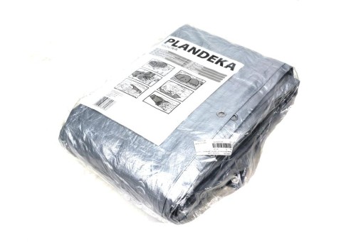 Plandeka MOCNA 6x8m (srebrna) gramatura 110g/m2-28941