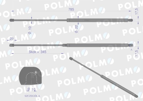 Siłownik podnoszenia maski John Deere RE63872 POLMO-37937