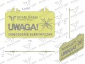 Tabliczka informacyjna UWAGA OGRODZENIE ELEKTRYCZNE Royal Farm-37897