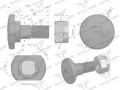 Śruba nożyka kpl. M12x37 zastosowanie Stoll. Vicon ROYAL FARM (sprzedawane po 10)-40808