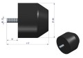 Resor. odbój gumowy śruba M12 wysokość 86mm NR-193 Przyczepa-15613