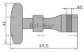 Zaczep osłon gumowy długi 65mm 804951.0 Claas-7253