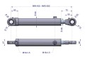 Cylinder hydrauliczny (siłownik) CJF-50/28/200 (sworzeń 25mm) krokodyl Tur-18122