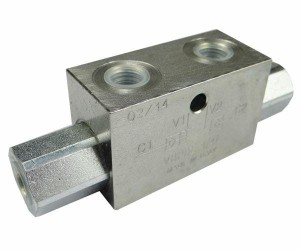 Zawór VBPDE 1/4"  - zwrotny bliźniaczy, sterowany (zamek hydrauliczny)