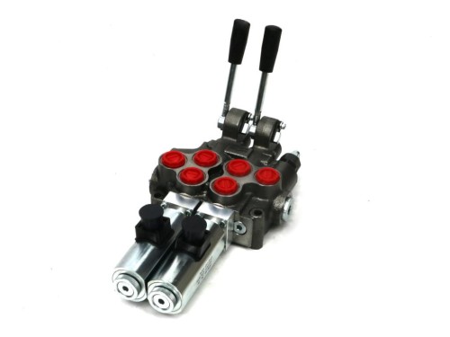 Rozdzielacz hydrauliczny (50 l/m) 2 sekc.ster. Ręczno elektryczne 12 DC-27522