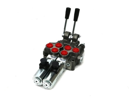 Rozdzielacz hydrauliczny (50 l/m) 2 sekc.ster. Ręczno elektryczne 24 DC-27527