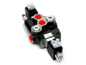 Rozdzielacz hydrauliczny (50 l/m) 4 sekc. ster. Ręczno elektryczne 12 DC