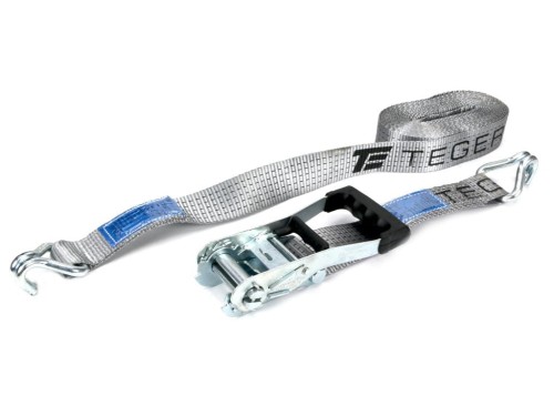 Pas transportowy 5T 8m komplet z napinaczem z gumową okładziną 230mm z atestem TEGER-39121