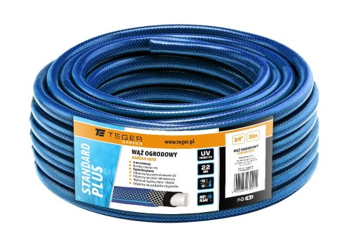 Wąż ogrodowy "STANDARD PLUS" FI 3/4". 30m / TEGER-35300