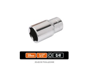 Klucz nasadowy 1/2" sześciokątny długi 10 mm / TEGER