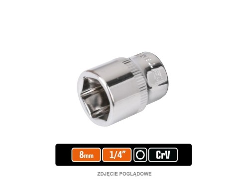 Klucz nasadowy 1/4" sześciokątny 8 mm / TEGER-38275