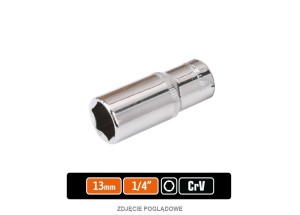 Klucz nasadowy 1/4" sześciokątny długi 13 mm / TEGER