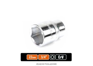 Klucz nasadowy 3/4" sześciokątny 22 mm / TEGER