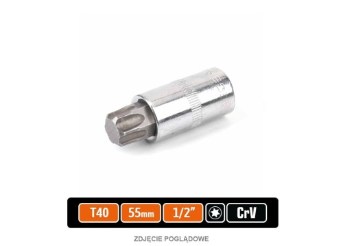 Klucz nasadowy 1/2" z bitem TORX 55 mm/T40 / TEGER-38559