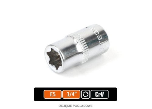 Klucz nasadowy 1/4" TORX E5 / TEGER-38685