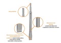 Dłuto do betonu płaskie - SDS PLUS 20x250 mm / TEGER-34482