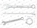 Klucz płasko-oczkowy 22 mm / TEGER-31500
