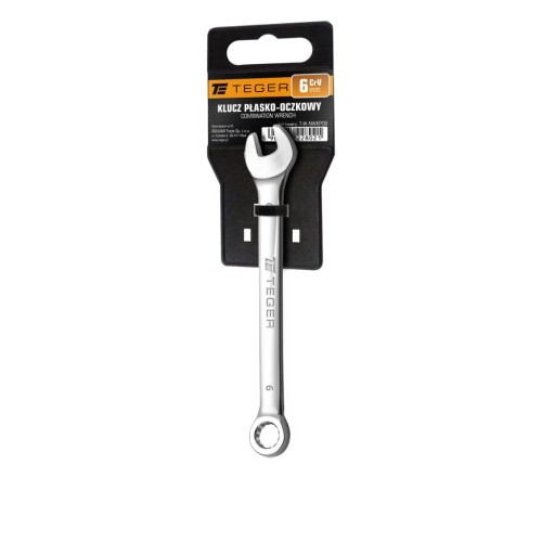 Klucz płasko-oczkowy 6 mm / TEGER-31450