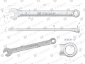 Klucz płasko-oczkowy 7 mm / TEGER-31455
