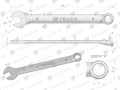Klucz płasko-oczkowy 8 mm / TEGER-31458