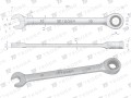 Klucz płasko-oczkowy z grzechotką 10 mm / TEGER-33485