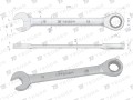 Klucz płasko-oczkowy z grzechotką 19 mm / TEGER-33503