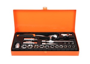 Zestaw kluczy nasadowych 3/8" (22 el) / TEGER