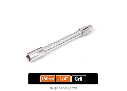 Przedłużka do nasadek 1/4" giętka 150 mm / TEGER-38231