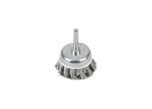 Szczotka doczołowa z trzpieniem - drut skręcany FI 6/50 mm / TEGER-39034