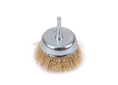 Szczotka doczołowa z trzpieniem - drut falowany FI 6/80 mm / TEGER-39046