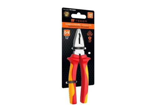 Szczypce uniwersalne izolowane VDE 160 mm / TEGER-39886