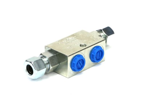 Zawór zwrotny bliźniaczy sterowany VBPDE 3/8" (12L - M18x1.5) - 380bar - 30l/min - (zamek hydrauliczny)-30467