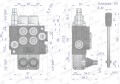 Rozdzielacz hydrauliczny 2-sekcyjny 40L VOIMA-40584