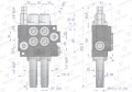 Rozdzielacz hydrauliczny 2-sekcyjny 40L sterowany joystickiem na linkę VOIMA-40586
