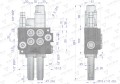Rozdzielacz hydrauliczny 2-sekcyjny 40L (1-sekcja pływająca) sterowany na linkę VOIMA-40587